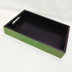 Plateau de service rectangulaire en résine blanche avec base noire élégante Home Hotel Design fabuleux décoratif pour restaurant servant l'Inde - Product Image 6