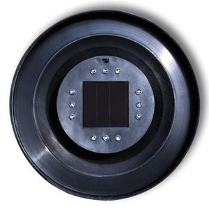 Lampe solaire de jardin blanche en plastique noir et polypropylène, éclairage extérieur élégant et standard - Product Image 5