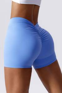 Shorts de Verano Personalizados al por Mayor, sin Costuras, de Cintura Alta, Control de Abdomen, Compresión, para Yoga, Fitness y Entrenamiento - Product Image 6