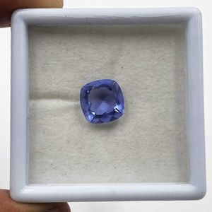 Pierre précieuse naturelle en fluorite bleue, taille coussin carrée facettée, 8-10 MM, pour fabricants de bijoux, vente en gros de pierres précieuses - Product Image 4