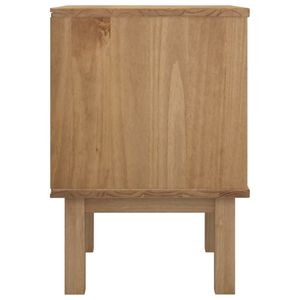 Comodino Rustico in Legno di Pino Massiccio Marrone 17.7 X 15.4 X 22.4 Pollici - Product Image 5