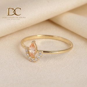 14KT Solid Yellow Gold Lab Grown <b>Diamond</b> Engagement <b>Ring</b> IGI Certified Jewelry With Lab Grown Morganite Bridal Gift for Women - Product Image 5