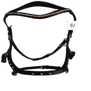 Nouvelle bride de compétition Micklem Deluxe pour grands chevaux bride de cheval marron noir en cuir indien bride de cheval marron noir - Product Image 1