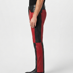 Wholesale Custom <b>Men</b> <b>Leather</b> Pants <b>Men</b> Fashion Streetwear <b>Leather</b> <b>Trousers</b> <b>Men</b> PU <b>Leather</b> Biker Pants <b>Men</b> Slim Fit <b>Leather</b> Pant - Product Image 3