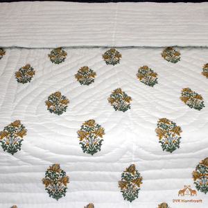 Nouvelle collection de couvertures en coton de Jaipur, imprimées à la main et cousues à la main, couverture florale naturelle, écologique, teinte à la main - Product Image 4