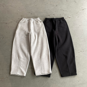 New Custom Men's High Heavyweight Polyester/Cotton Loose Sweatpants Casual Streetwear Solid Color <b>Drawstring</b> <b>Trousers</b> Multiple - Product Image 2