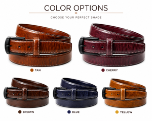 Ceinture en cuir véritable pour homme, en cuir de vachette, couleur unie, boucle à ardillon, formelle, décontractée, largeur 35 mm, durable, moulage monobloc - Product Image 4