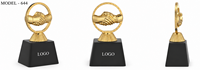 Trophée d'entreprise portable en métal moulé sous pression, base noire, gravure laser, impression UV, récompenses d'entreprise pour la motivation des employés