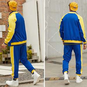 ชุดวอร์มผู้ชายคุณภาพสูงสำหรับฤดูหนาวแบบขายส่ง OEM ผลิตตามสั่ง ชุดวอร์มแบบมีซิป ระบายอากาศได้ดี ผลิตจากผ้าฝ้าย/โพลีเอสเตอร์ น้ำหนักเบา - Product Image 5