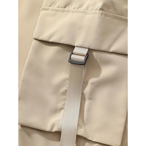 Pantalon de jogging cargo pour homme, style streetwear, molleton épais, coupe ample, multi-poches, en coton, personnalisable - Product Image 5