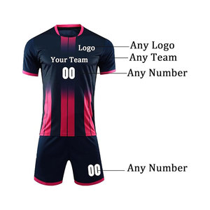 Uniforme de Fútbol Transpirable de Manga Corta, 100% Poliéster, Nombre del Equipo Personalizado, para Primavera/Verano/Otoño - Product Image 5