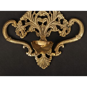 Diya ritual de latón hecho a mano de 7 pulgadas para decoración del hogar, colgante de pared y Templo hecho en La India - Product Image 3