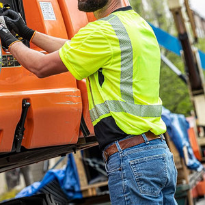 Camisetas de seguridad para hombre, ropa de trabajo de alta visibilidad para almacenes, construcción y seguridad vial. - Product Image 4