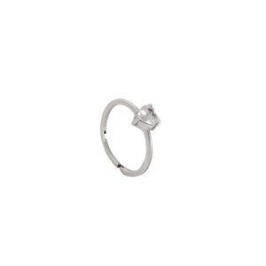 Anillo de Plata con Corazón de Cristal Estilo Rajastaní, Banda Ajustable, Diseño Brillante, Anillos de Plata de Ley 925 para Mujeres y Niñas - Product Image 2