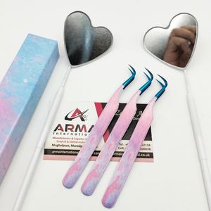 แหนบต่อขนตาปลายแหลมสีน้ำเงินแบบโค้งรุ่น Hock ขายดีที่สุด ใช้งานได้จริง ทนทาน เป็นมิตรต่อสิ่งแวดล้อม พร้อมโลโก้สั่งทำได้ - Product Image 5