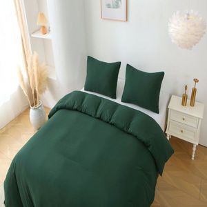 Solid Color King Size Duvet Cover Set 3-Piece Bedding Including 1 Duvet Cover and 2 Pillow Shams Comforter Not Included - Product Image 6