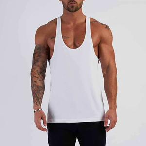 เสื้อกล้ามแขนกุดน้ำหนัก 430 กรัม สำหรับผู้ชาย ออกกำลังกาย ยิม ผ้าฝ้าย 95% สแปนเด็กซ์ 5% สีพื้น เสื้อกล้ามแบบสั่งทำ - Product Image 2