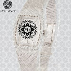 Charm_Jewells Luxury Vintage <b>Men's</b> Stainless Steel <b>Watch</b> 40mm Case Analog Mechanical Movement Chronograph Diamond Accents Glass - Product Image 1