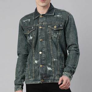 Veste en jean pour homme, prix abordable, confortable, qualité supérieure, style boutonné, 100% coton denim original. - Product Image 3