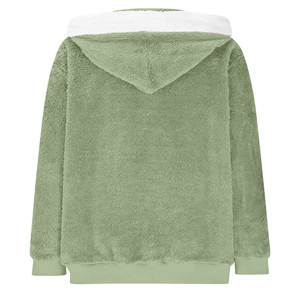 Sweat-shirt à capuche en polaire Sherpa pour hommes et femmes, personnalisé, doux, chaud, hiver, fermeture éclair, décontracté, streetwear, mode, fabrication usine - Product Image 2