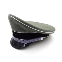 Casquette à visière allemande Heer de haute qualité de la Seconde Guerre mondiale, personnalisable, vente en gros, unisexe, pour officiers d'infanterie d'élite, 100% coton, réglable, pour l'extérieur