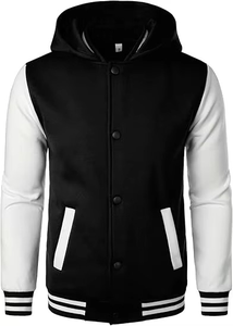 Chaqueta Varsity de Cuero Genuino para Hombre, Talla Grande, Corte Ajustado, Ecológica, Resistente al Viento, Venta al Por Mayor, 2026 - Product Image 2