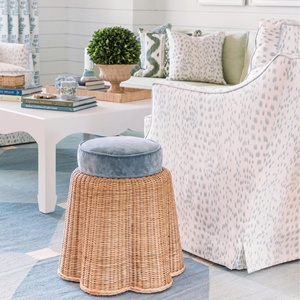 Compact Handcrafted Rattan Side <b>Stool</b> with Minimalist <b>Cushion</b> Top Natural Wicker Accent Furniture Stylish Durable Lightweight - Product Image 6