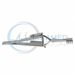 Retractor de Piel Heiss de Alta Calidad, 10 cm, Acción Cruzada, 4x4 Puntas, Acero Inoxidable, Instrumento Quirúrgico, Certificado CE - Product Image 3