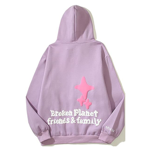 Sudadera con Capucha Extra Grande Unisex de Estilo Urbano, con Diseños Personalizados en Relieve en la Parte Delantera y Trasera, Hecha de Felpa de Algodón Ecológica - Product Image 2