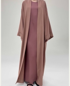 Summer sale Modest Dubai Beaded Sequined <b>Long</b> Sleeve Abaya Muslim Traditional Handmade Wedding Women Polyester Breathable O Neck - Product Image 2