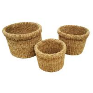 Juego de 3 Cestas de Mimbre Hechas a Mano, Ecológicas, Plegables, Redondas/en Forma de Barriga, para Cubrir Macetas, Decorativas para Jardín Interior - Product Image 6