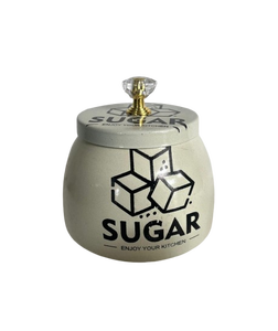 Juego de 4 Recipientes de Cerámica para Cocina, Tarros para Té, Café, Azúcar y Sal con Tapa de Cristal - Product Image 2