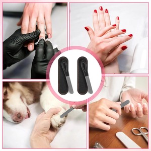 LANGMA 1p Single Sided Crystal Glass Disposable Nail <b>File</b> 100 Grit Durable Travel <b>Case</b> - Product Image 5