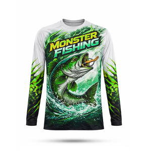 Vêtements de sport pour hommes, sur mesure, en gros, grande taille, manches longues, impression numérique, séchage rapide, protection solaire - Product Image 3