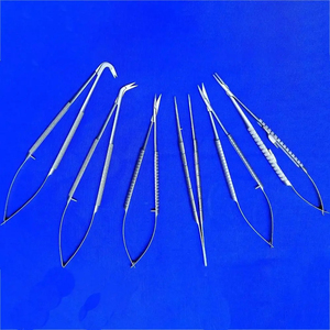 Juego profesional de 6 microinstrumentos quirúrgicos manuales de acero inoxidable para procedimientos cardiovasculares y maxilofaciales - Product Image 1