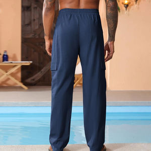 Pantalon cargo décontracté d'hiver pour homme, avec cordon de serrage à la taille, poches cargo, idéal pour la randonnée, personnalisable avec logo, pour garçons - Product Image 2