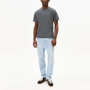 T-shirt d'été personnalisé pour homme, coupe oversize, col rond, décontracté, uni, en coton épais, imprimé graphique - Product Image 5
