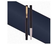 Stylo à bille Parker Vector Standard avec finition dorée, lot de 3, encre bleue/noire, design ergonomique, conçu pour une écriture prolongée