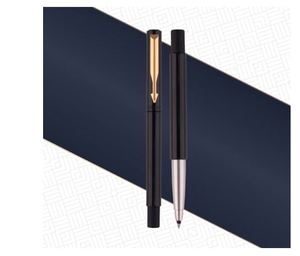 Parker Vector Standard <b>Gold</b> Trim Roller Ball <b>Pen</b> Ink Color Blue Black Body Color Ergonomic Design Built for long writi - Product Image 2