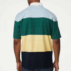 Camiseta de rugby para hombre, ligera, de bajo precio, al por mayor, con logotipo personalizado, tela de algodón, para pedidos al por mayor de equipos. - Product Image 2