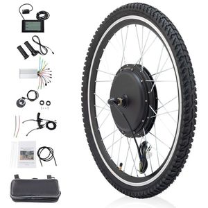 Kit di Modifica per Bicicletta Elettrica 26 Pollici 1000W con Motore Posteriore Nero e Kit Motore Anteriore 2000W per Installazione su Bici - Product Image 2