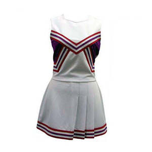 Uniforme de Porristas para Mujer al Por Mayor a Bajo Precio, Personalizado con su Propio Logotipo Frontal, 100% Poliéster, Material de Lana/Seda, Transferencia Térmica - Product Image 4