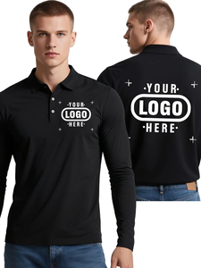 Custom Men's Black Short Sleeve Button Jersey Shirt Digital Printing Breathable Casual Style Front Logo Cotton/Bamboo Fiber - Product Image 3
