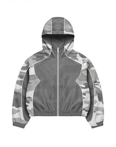 OEM Men Windbreaker Jacket Waterproof Lightweight Regular Fit Custom Eco-Friendly Polyester/Nylon Hoodie Jacket Trouser Set - Product Image 2