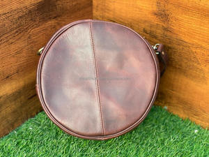 Hand Tooled Saddle Blanket Genuine Leather <b>Women</b> Canteen Crossbody Bag Western Turquoise <b>Wool</b> and Cowhide Leather Round Purse - Product Image 6