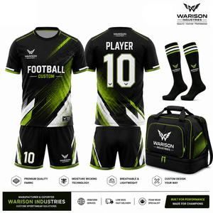 Custom Football Jersey Set Team Soccer Uniform Sublimation Sportswear Kit with Shorts Socks Training Bag - Product Image 2