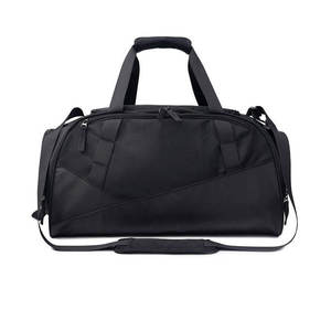 Black Nylon Sport Duffle Bag Top Handle Shoulder Strap Large Capacity Fashionable Portable Travel <b>Weekend</b> Gym Bag for Men Women - Product Image 3
