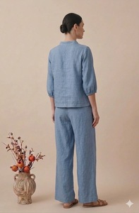 Ensemble deux pièces en coton parfait pour femmes, pyjamas grande taille, qualité supérieure, design unique, meilleur prix, ensemble robe deux pièces - Product Image 3