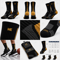 Calcetines de punto por sublimación OEM al por mayor para hombre y mujer, con parte inferior de rizo, hasta la rodilla, de diseño personalizado, deportivos, para ciclismo.