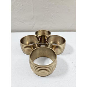 Brass Napkin Rings Simple Design Luxury Round <b>Tissue</b> Ring Handmade Food Grade Napkin Ring Gift Sets <b>Wedding</b> Table Accessories - Product Image 5